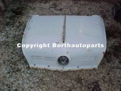 A 1958 Buick Special hood with no trim