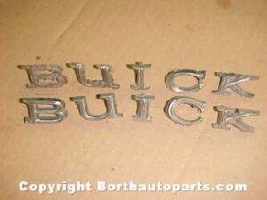 A 1964 Buick hood truck emblems