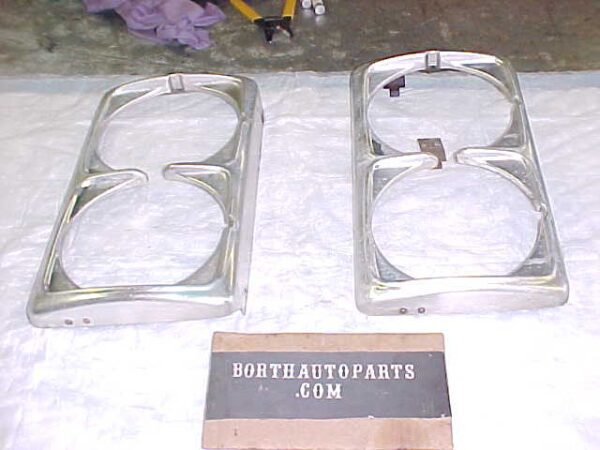 1967-68 Cadillac Eldorado Head Light Bezels Gm Pair