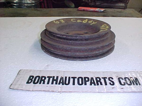 1968 Cadillac 472 Crank Shaft Pulley 3 Groove - Image 2