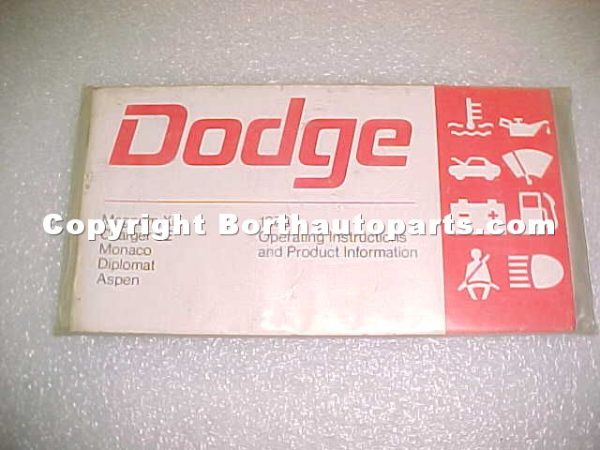 1978 Dodge Magnum Owners Manual