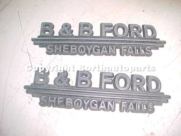 B&B Ford Dealer Fender Emblems